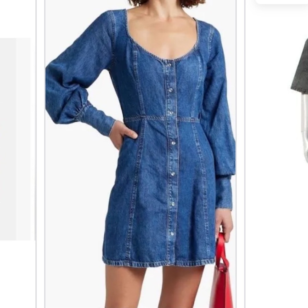 NWT GANNI Denim mini dress - Picture 2 of 6
